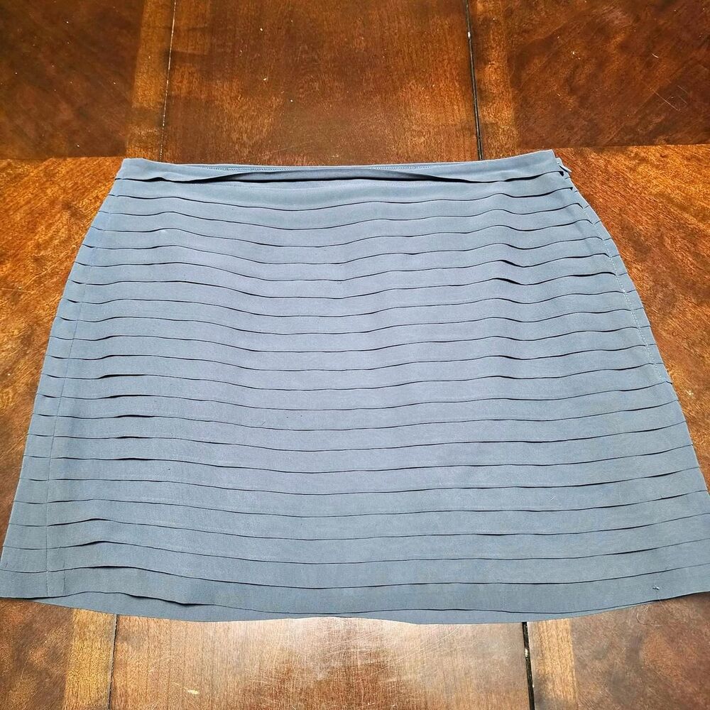 Banana Republic Grey Pleated Mini Skirt